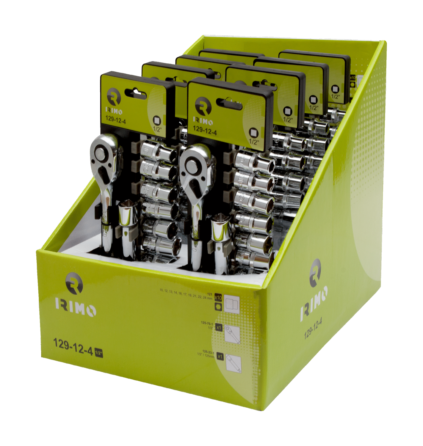 JUEGO DE 1/2” CARRACA + 10 VASOS