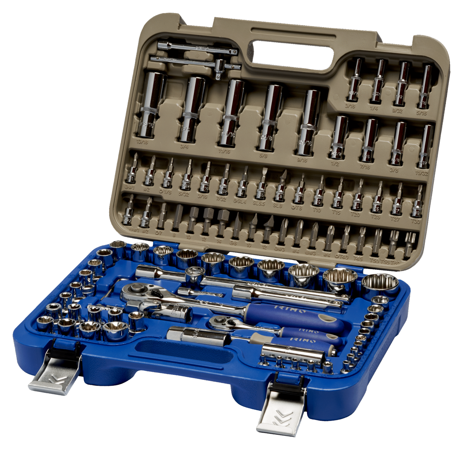 JUEGO VASOS MIXTO 1/4”-1/2”, HEXAGONALES, 103 pieza