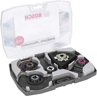 Bosch Professional 2608664624 Set 5 Unidades para multiherramientas Starlock (para Madera, Metal, multimaterial y Materiales abrasivos, Accesorio de multicortador) Bosch Professional 2608664624 Set 5 Unidades para multiherramientas Starlock (para Madera, Metal, multimaterial y Materiales abrasivos, Accesorio de multicortador)