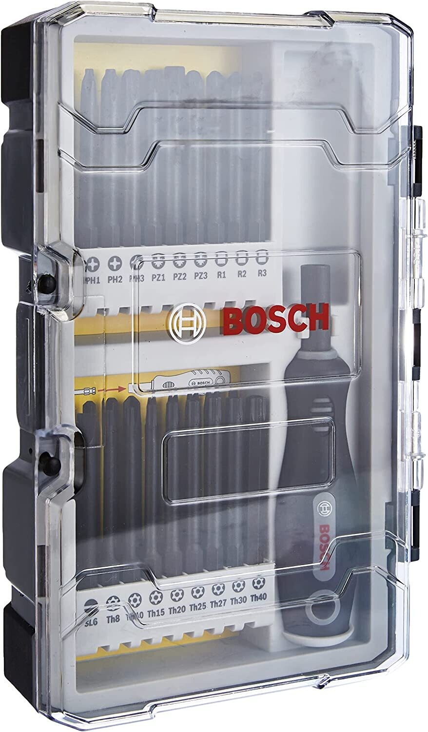 Bosch Professional Set de 37 unidades Punta de atornillar Extra Hard (para atornillar con empuñadura, Accesorios taladros rotativos y atornilladores)