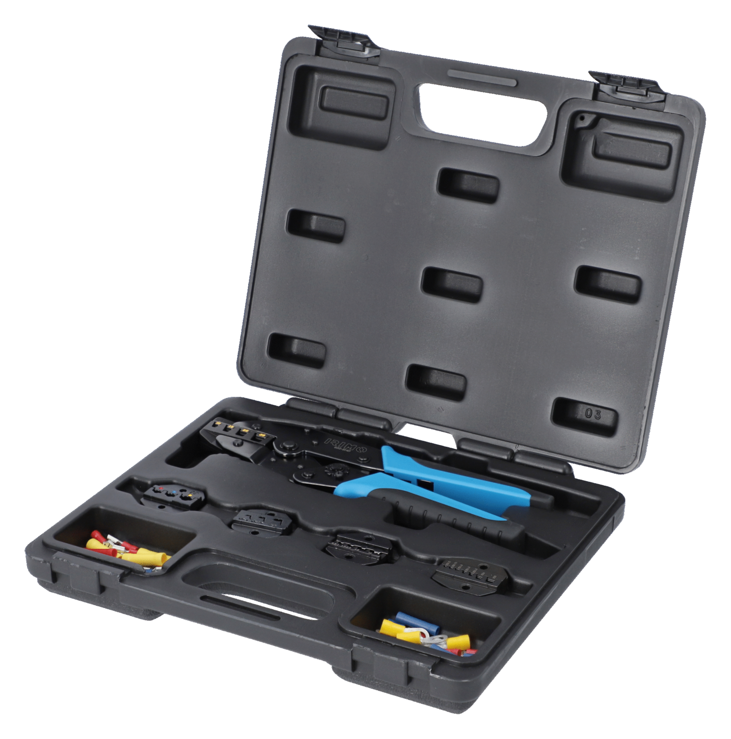 JUEGO DE ALICATES PARA ENGASTAR CON MORDAZAS 
INTERCAMBIABLE