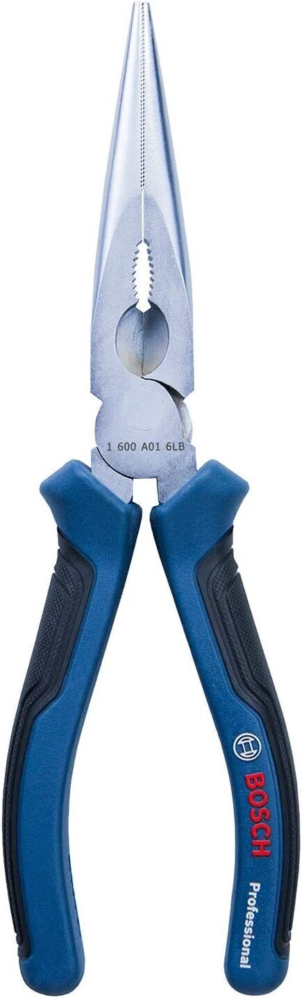 Bosch Professional - Alicates de punta larga (longitud 200 mm, cromo vanadio, mango softgrip) Bosch Professional - Alicates de punta larga (longitud 200 mm, cromo vanadio, mango softgrip)