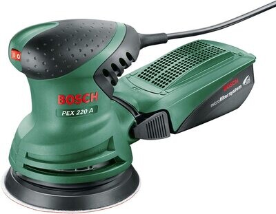 Bosch Home and Garden PEX 220 A - Lijadora excéntrica (220 W, Ø-plato lijador: 125 mm, Microfilter System, Excentricidad: 4 mm)