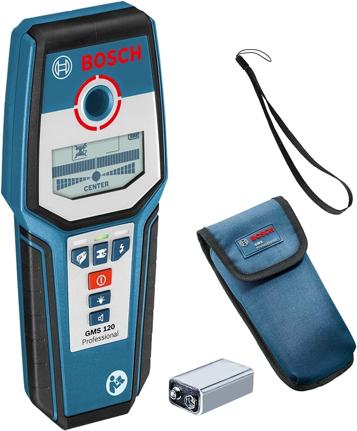 Bosch Professional GMS 120 Detector digital (detección máx. en madera/metal magnético/metal no magnético/cables con tensión: 38/120/80/50 mm, en caja)