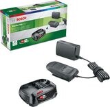 Bosch kit de iniciación de batería y cargador de 18 V (sistema de 18 voltios, batería de 2,5 Ah, cargador en caja)