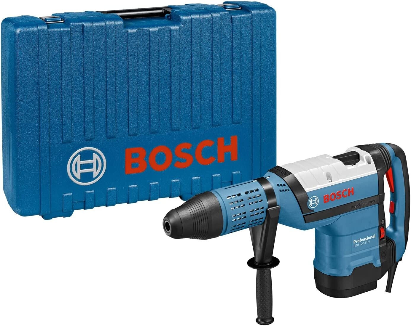 Bosch Professional GBH 12-52 DV - Martillo perforador combinado (19 J, Ø máx. hormigón 52 mm, SDS max, Vibration control, en maletín)