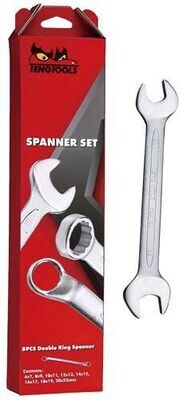 JUEGO DE LLAVES FIJAS DE DOBLE BOCA 6208 - 8 PIEZAS