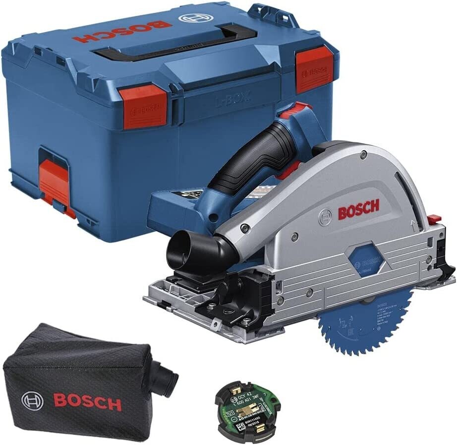Bosch Professional BITURBO GKT 18V-52 GC - Sierra circular de inmersión a batería (18V, disco Ø 140 mm, Connectivity, sin batería, en L-BOXX)