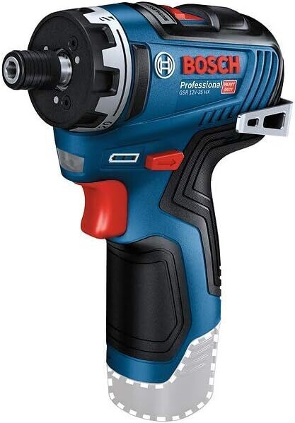 Bosch Professional 12V System GSR 12V-35 HX - Atornillador a batería (Brushless, 35 Nm, Ø máx. tornillo 10 mm, sin batería, en caja)
