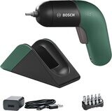 Bosch atornillador a batería IXO Set (6.a generación, verde, recargable con su estación de carga o cable micro-USB, regulación de la velocidad, en caja)