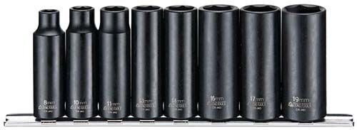 JUEGO DE LLAVES DE VASOS DE IMPACTO 1\2 JUEGO DE LLAVES DE VASOS DE IMPACTO 1\2" - 9126 - 10 PIEZAS