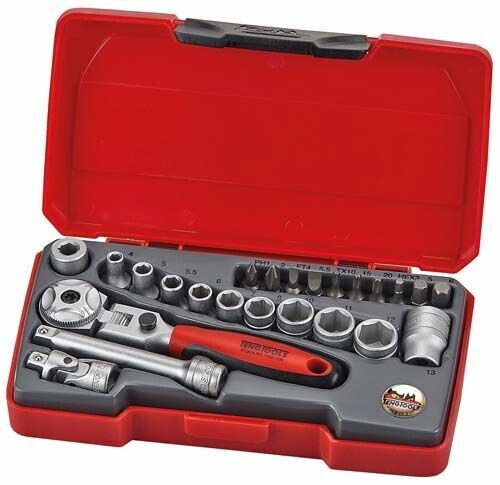 JUEGO DE LLAVES DE VASO ARTICULADA T1424S - 24 PIEZAS