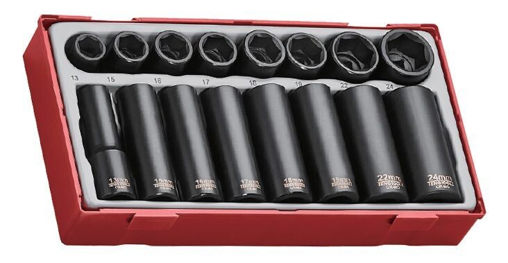 JUEGO DE VASOS DE IMPACTO 1/2" - 16 PIEZAS