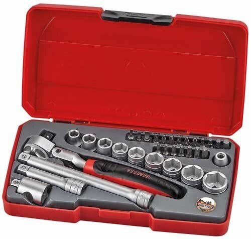 JUEGO DE LLAVES DE VASO 3/8" DE 34 PIEZAS T3834S
