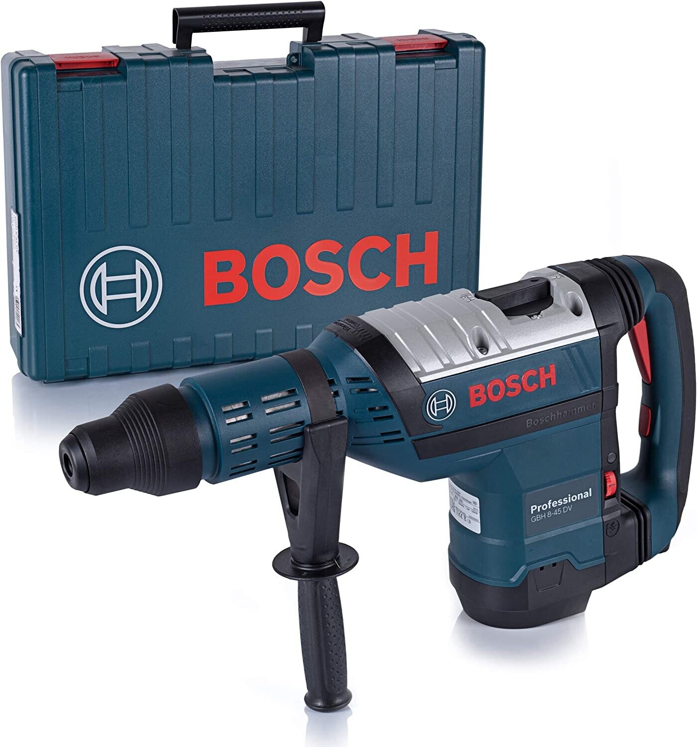 Bosch Professional GBH 8-45 D - Martillo perforador combinado (12,5 J, Ø máx. hormigón 45 mm, portabrocas SDS max, en maletín)