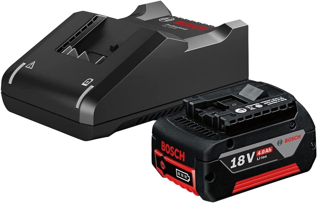 Bosch Professional 18V System GBA 18V + GAL 18V-40 - Set batería de litio + cargador (1 batería x 4.0 Ah, tecnología Coolpack)