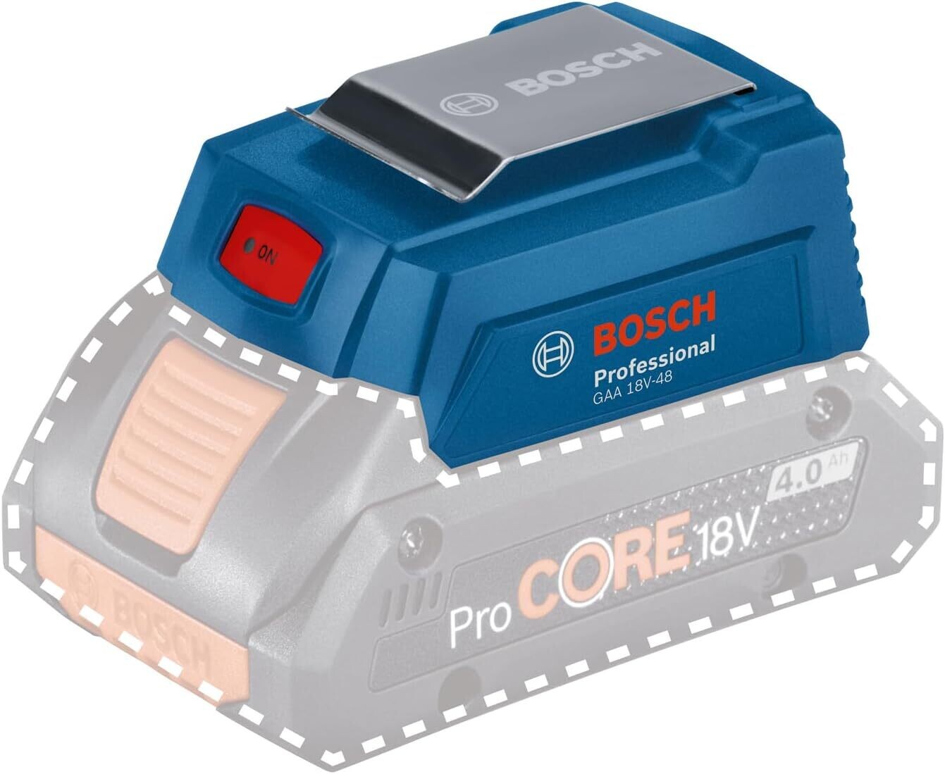 Bosch - Adaptador USB GAA 18V-48 sin batería ni cargador en caja