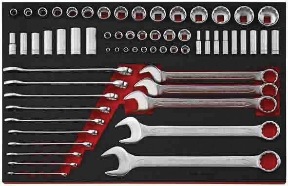 JUEGO DE LLAVES Y VASOS PULGADAS 1/4"-3/8"-1/2" TTEAF62 JUEGO DE LLAVES Y VASOS PULGADAS 1\4"-3\8"-1\2" TTEAF62