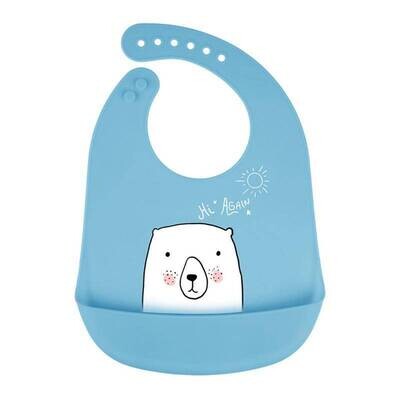BABERO SILICONA BEB� LAVABLE OSO AZUL