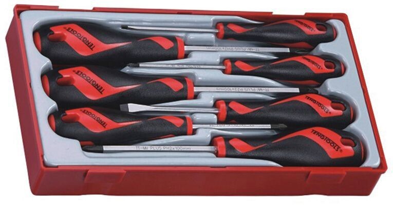 JUEGO DE DESTORNILLADORES PLANOS - TT917N - 7 PIEZAS JUEGO DE DESTORNILLADORES PLANOS - TT917N - 7 PIEZAS