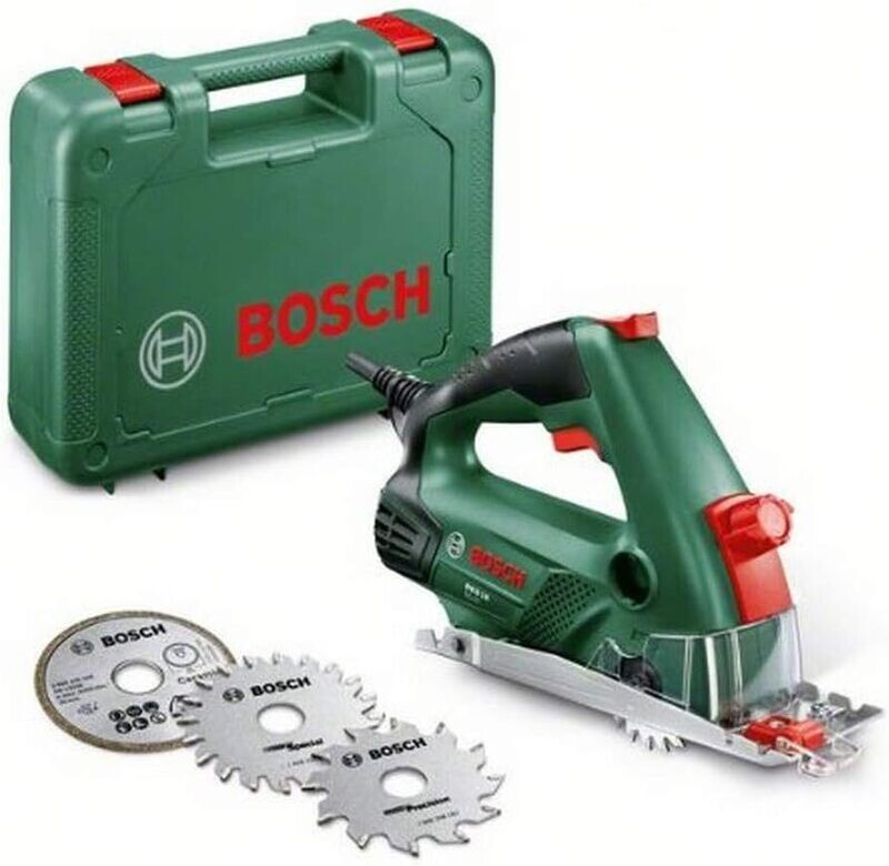 Bosch Home and Garden 0.603.3B3.000 Mini Sierra Circular, 240 V, 400 W, Color Verde