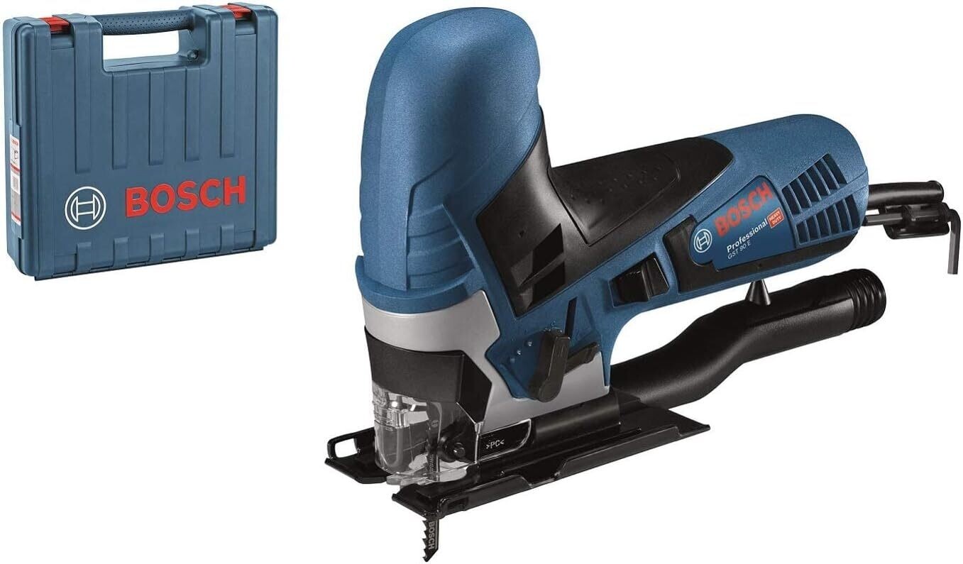 Bosch Professional Sierra de calar (650 W, 500-3100 cpm, profundidad de corte 90 mm, en maletín), Azul, 650 W