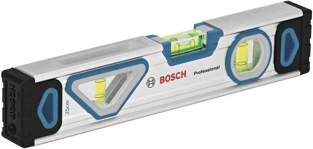 Bosch Professional 1600A016BN Nivel Magnético, longitud 25 cm, Burbuja de Doble Visión, Gris
