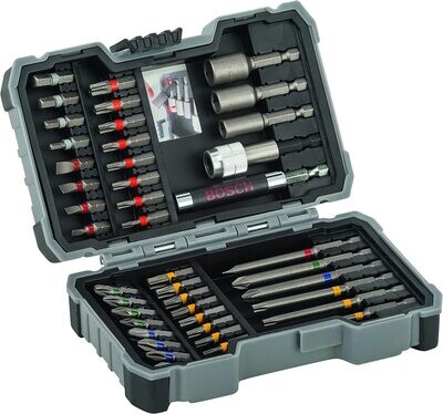 Bosch Profesional para atornillar y llaves de vaso (Ph,Pz,Sl,H,T,Th), Herramientas, Set de 43 Unidades