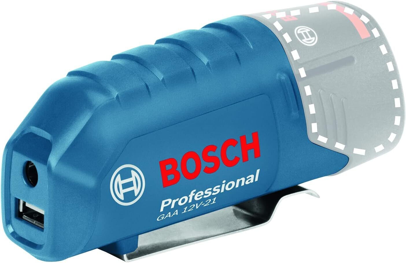 Bosch Professional 12V System GAA 12V-21 - Adaptador de carga externa USB para baterías 12V