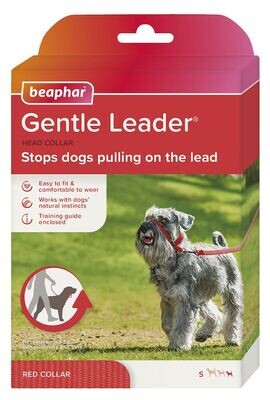 Beaphar Gentle Leader® Correa Adiestramiento Rojo- Perro Pequeño