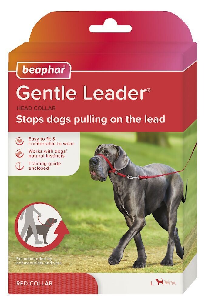 Beaphar Gentle Leader® Correa Adiestramiento Rojo - Perro Grande