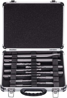 Bosch Professional Set mixto con 11 brocas para martillo y cinceles SDS plus, para hormigón y mampostería, accesorios de martillo perforador