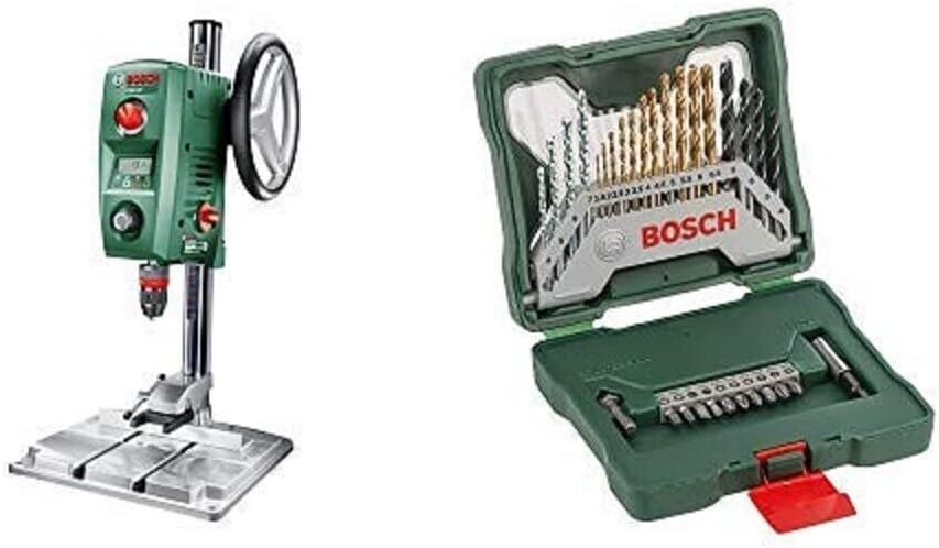 Bosch PBD 40 - Taladro de columna, caja de cartón, 710 W + Set de accesorios X-line, 30 unidades