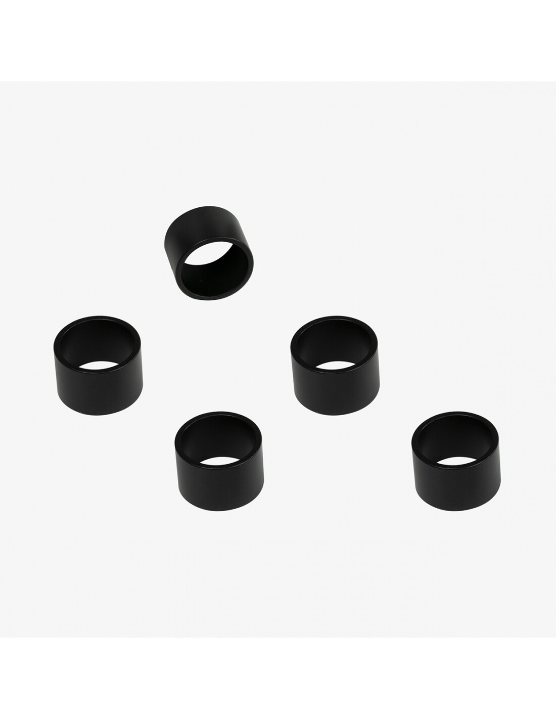 Pack 5 Separadores Aluminio 1" - 20mm Negro mate