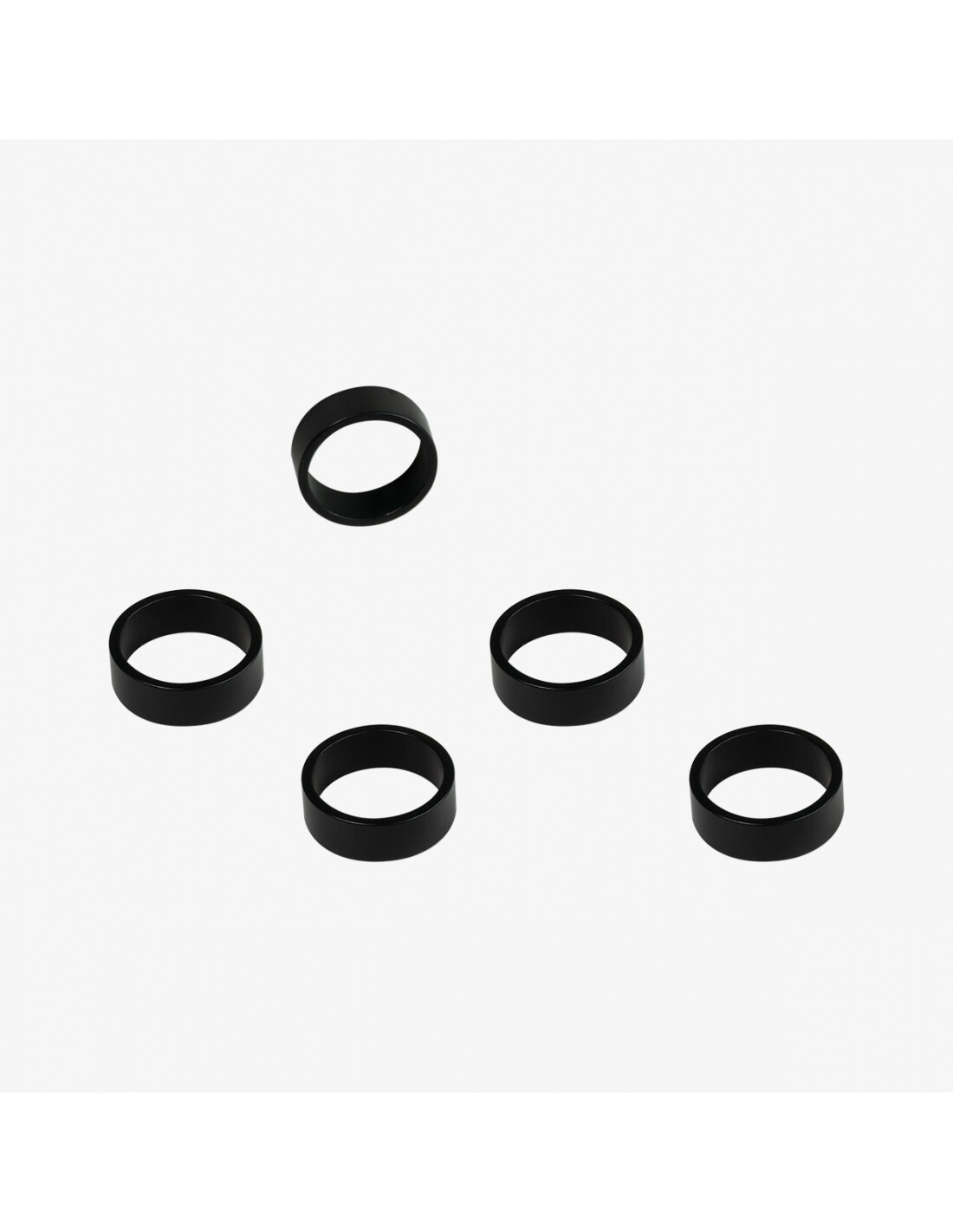 Pack 5 Separadores Aluminio 1" - 10mm Negro mate