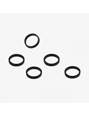 Pack 5 Separadores Aluminio 1" - 5mm Negro mate