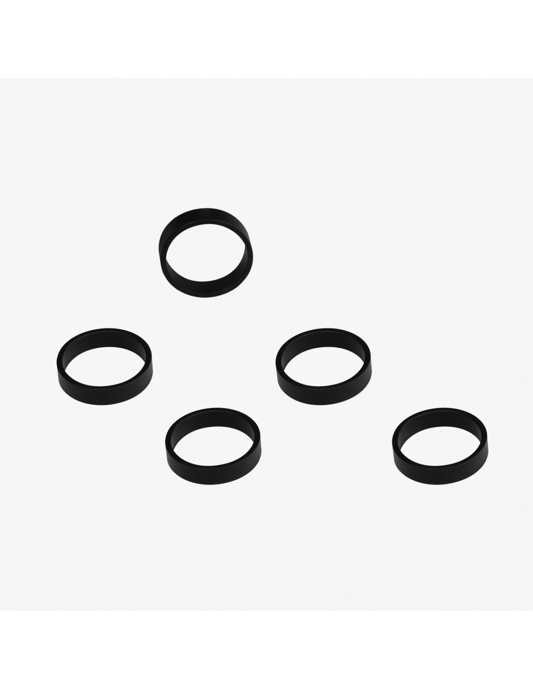 Pack 5 Separadores Aluminio 1" 1-1/2" - 10mm Negro mate