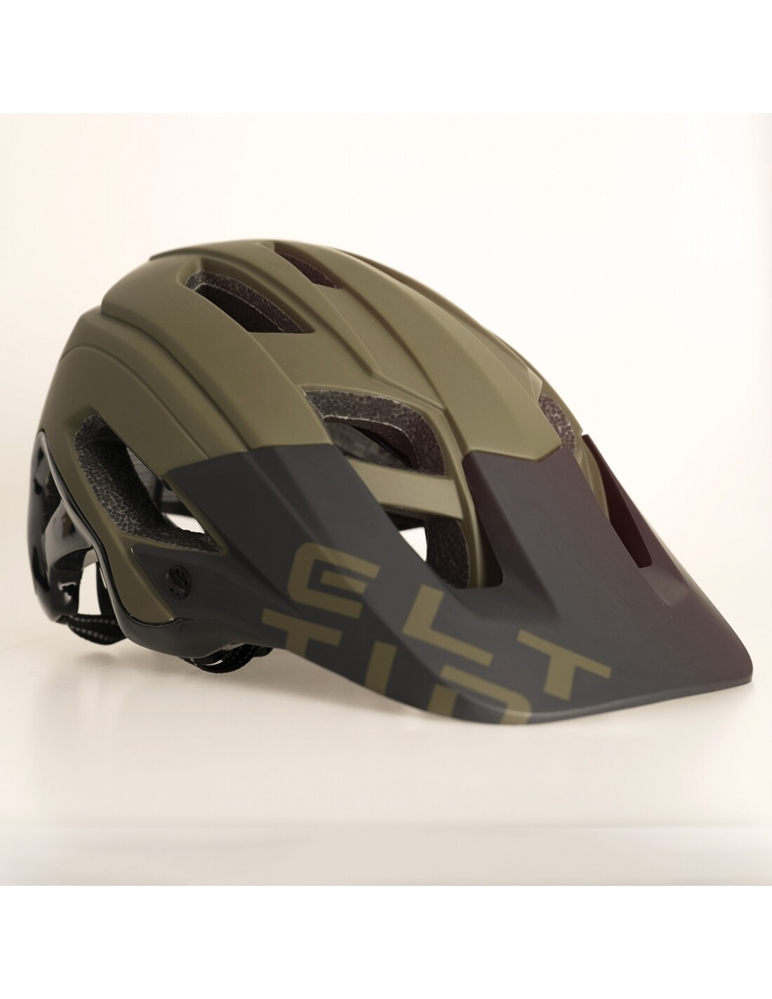 Casco MTB Hey! Verde oliva mate y negro