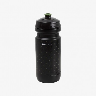 Bidón de ciclismo Eltin 600ml negro y verde oliva