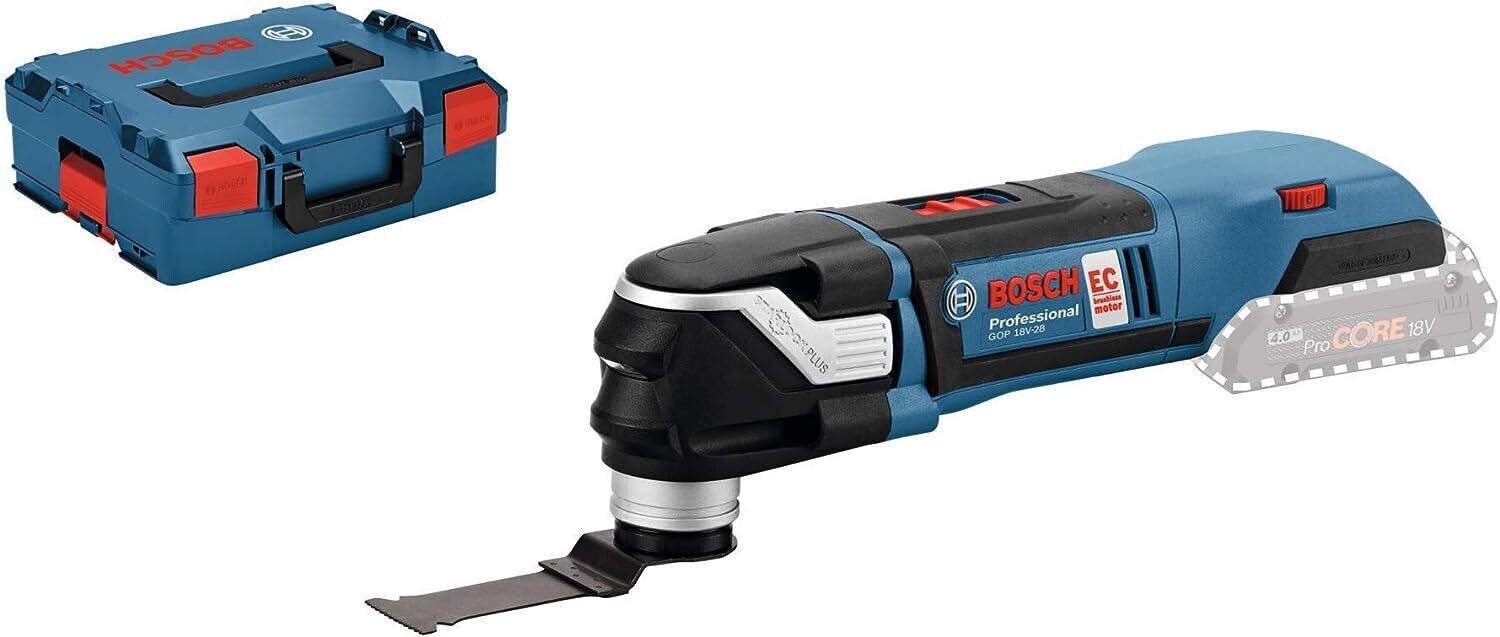 Bosch Professional 18V System GOP 18V-28 - Multiherramienta a batería (8.000 – 20.000 opm, sin batería, en L-BOXX)