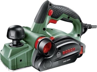 Bosch Home and Garden PHO 2000 - Cuchilla cepilladora, caja de cartón (680 W, ancho cepillado 82 mm, profundidad corte 0 2.0 rebaja 8 mm)