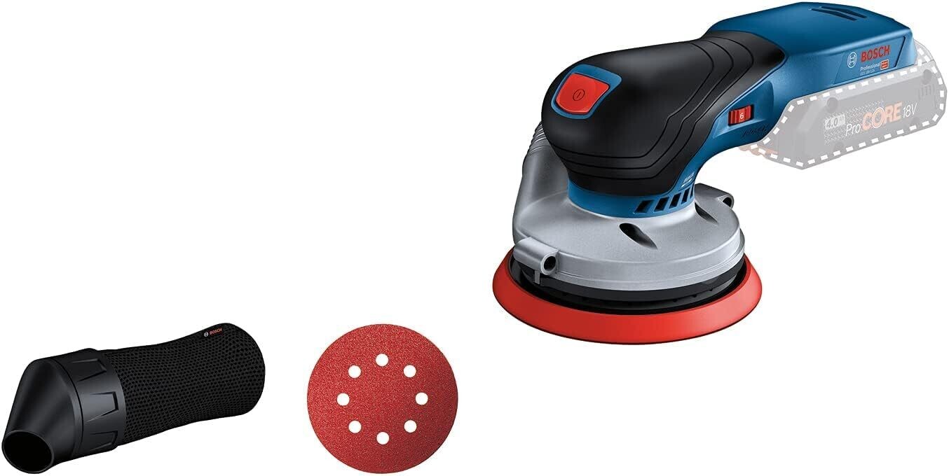 Bosch Professional 18V System GEX 18V-125 - Lijadora excéntrica a batería (Brushless, Ø plato 125 mm, bolsa para polvo, sin batería, en caja)