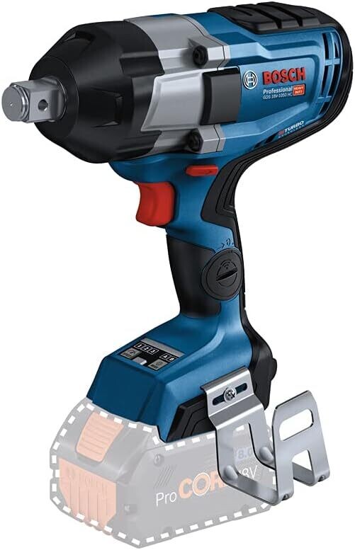 Bosch Professional BITURBO GDS 18V-1050 HC - Atornillador de impacto a batería (Brushless, 18V, 1050 Nm, inserción 3/4'', conectable, sin batería, en caja)