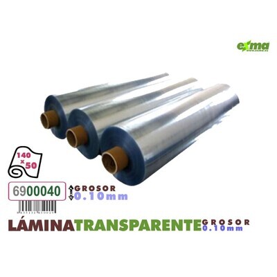 Lámina PVC Transp. 0.10mm 140cm x 50m