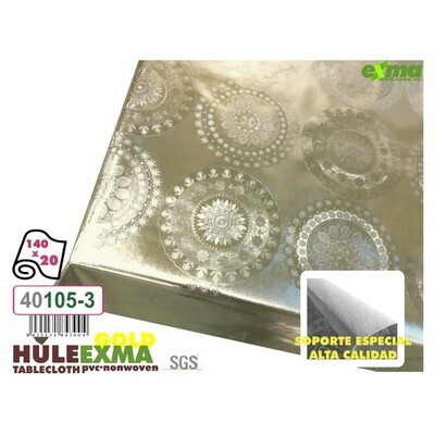 MANT.GOLD METAL  140cm x 20m