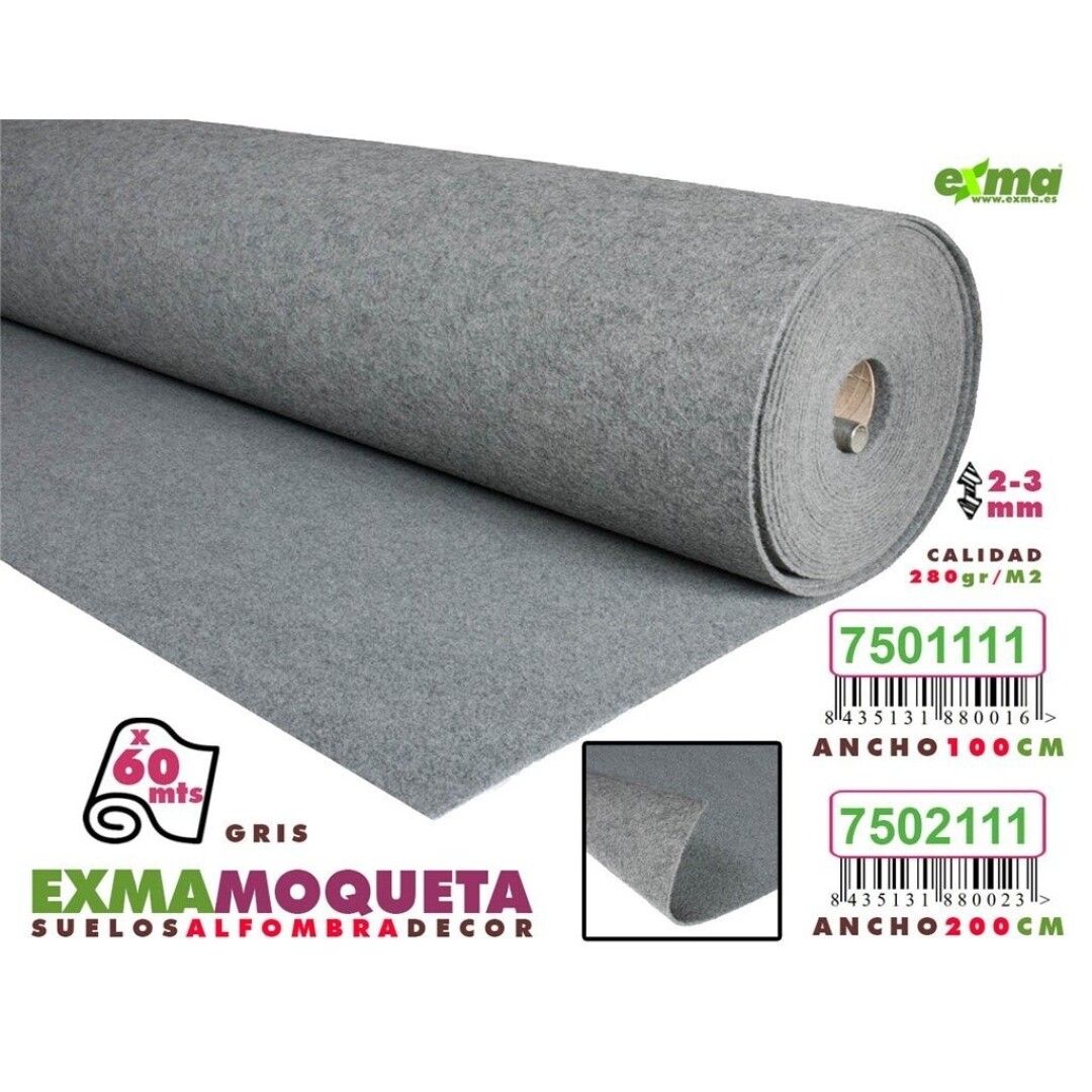 ROLLO MOQUETA  GRIS - Ancho 200cm x60