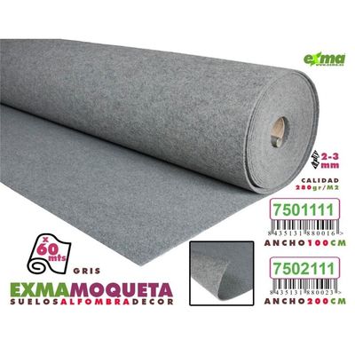 ROLLO MOQUETA  GRIS - Ancho 200cm x60