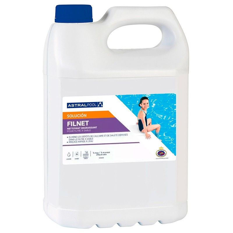 Desincrustante líquido Astralpool Filnet en 5 litros