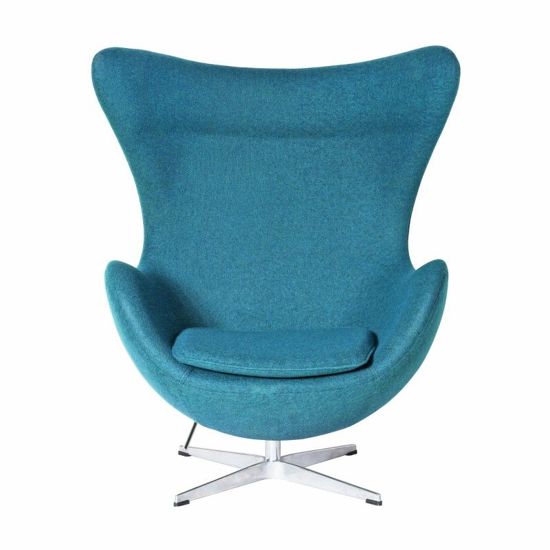 Sillón EG (TE), fibra de vidrio, basculante, tapizado cachemir turquesa 1 sillón