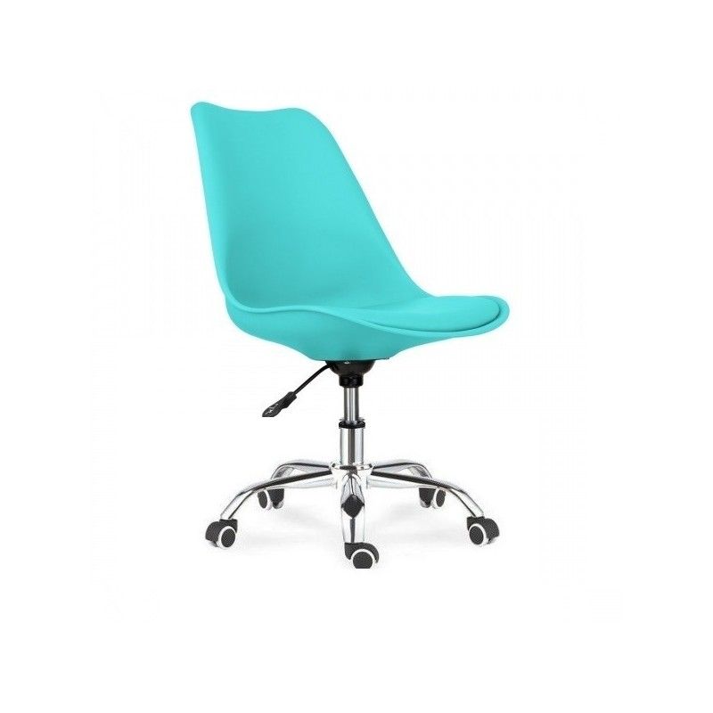 Silla TORRE, giratoria, turquesa, cojín turquesa 1 silla